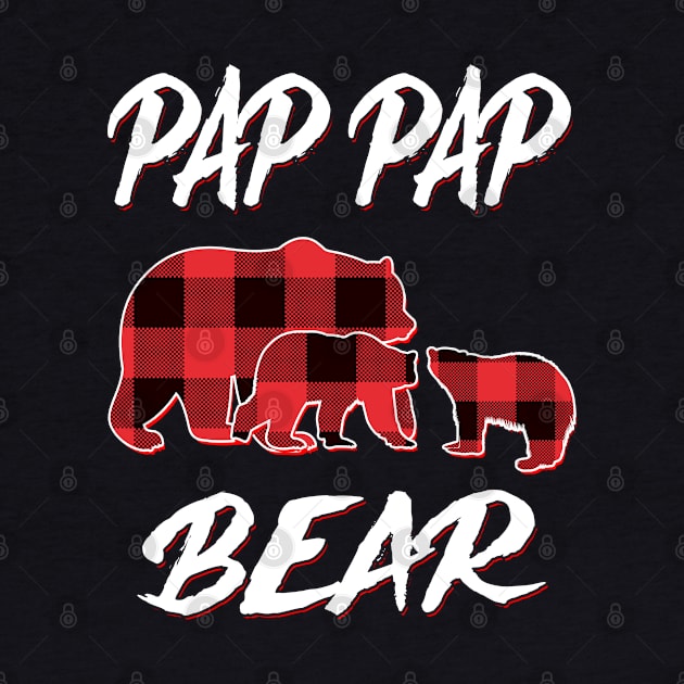 Pap Pap Bear Red Plaid Christmas Pajama Matching Family Gift by intelus